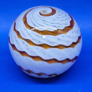 Decorative Art Glass Large Paperweight 4"